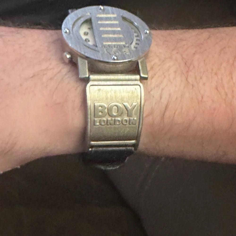 BOY London Unisex Leather Strap Watch – Silver/Black - Picture 9 of 13